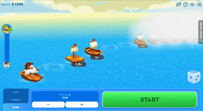 Ekran igre Chicken Pirate Route